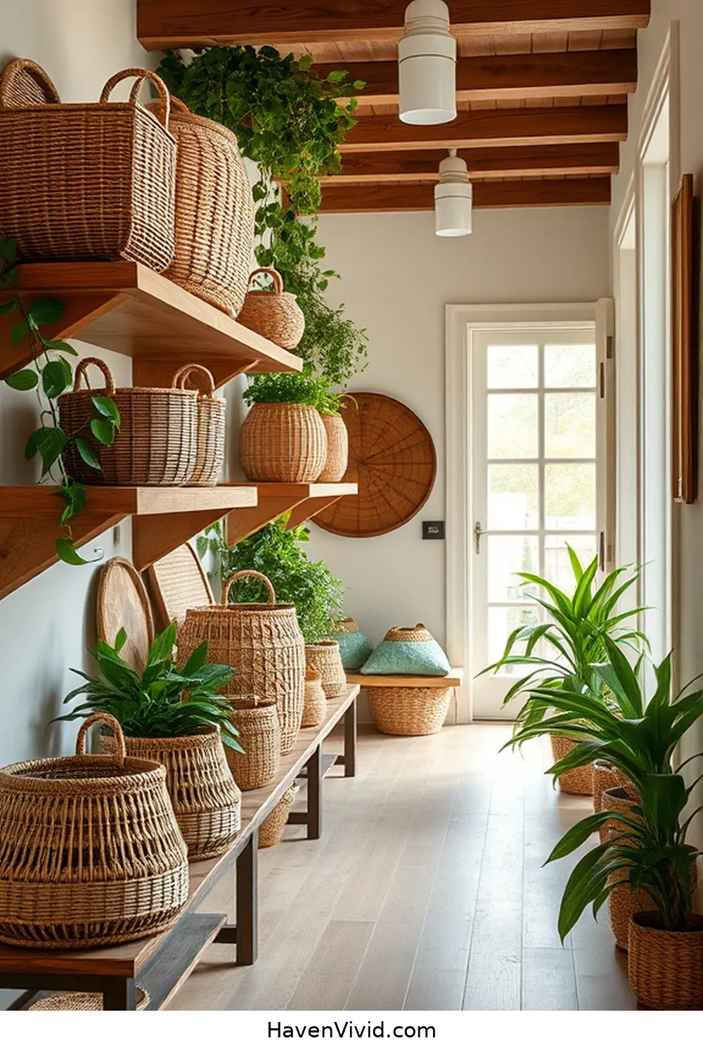 13 Ways to Use Bamboo in Your Farmhouse Hallway 12 Bamboo Baskets for Organizing for 13 Ways to Use Bamboo in Your Farmhouse Hallway