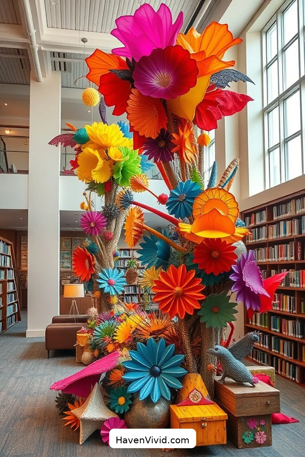14 Artistic Spaces in Libraries Using Reclaimed Materials 10 Ecological Artworks: Engaging Displays of Recycled Materials for 14 Artistic Spaces in Libraries Using Reclaimed Materials