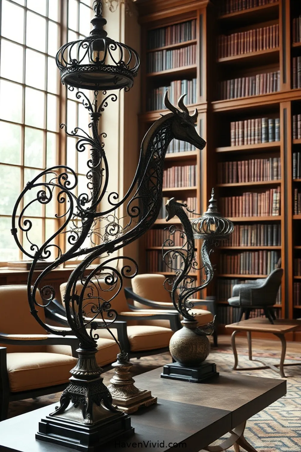 14 Artistic Spaces in Libraries Using Reclaimed Materials 3 Vintage Metal: Sculptural Installations in Modern Libraries for 14 Artistic Spaces in Libraries Using Reclaimed Materials