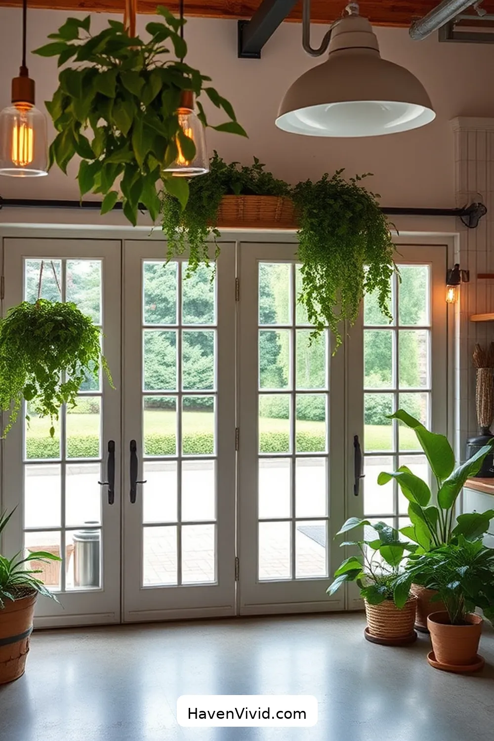 Repurposed Windows for Decorative Dividers for 14 Chic Ways to Create a Glamorous Garage Using Reclaimed Materials