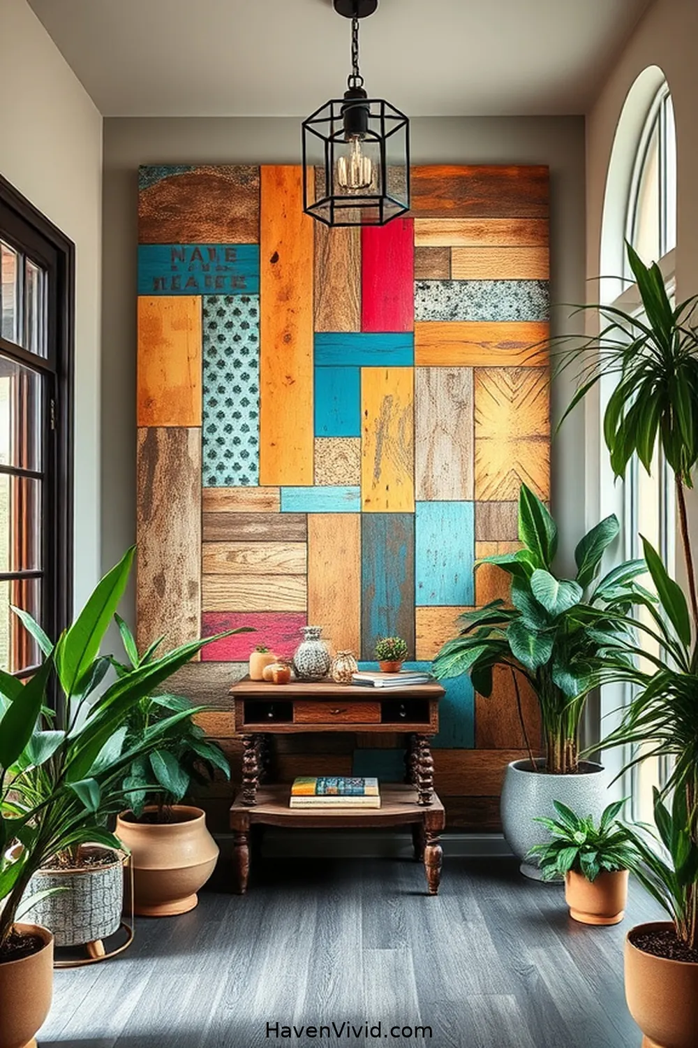 14 Creative Eco-Friendly Entryway Designs Using Recycled Wood 3 Pallet Wall Art for 14 Creative Eco-Friendly Entryway Designs Using Recycled Wood