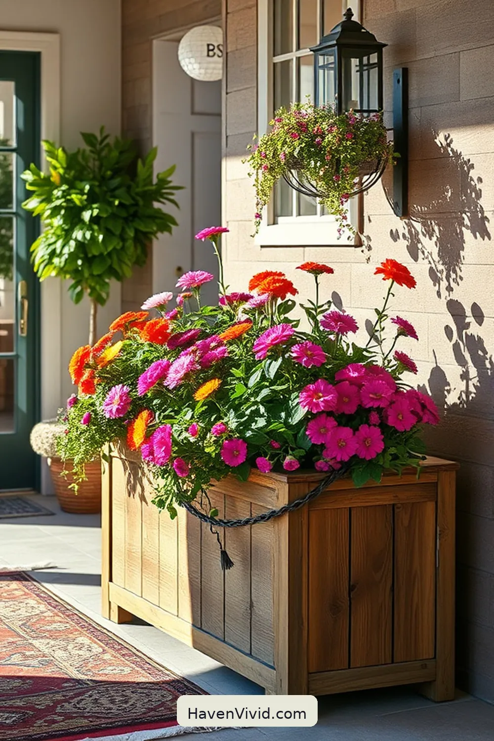 14 Creative Eco-Friendly Entryway Designs Using Recycled Wood 12 Wooden Planter Box for 14 Creative Eco-Friendly Entryway Designs Using Recycled Wood