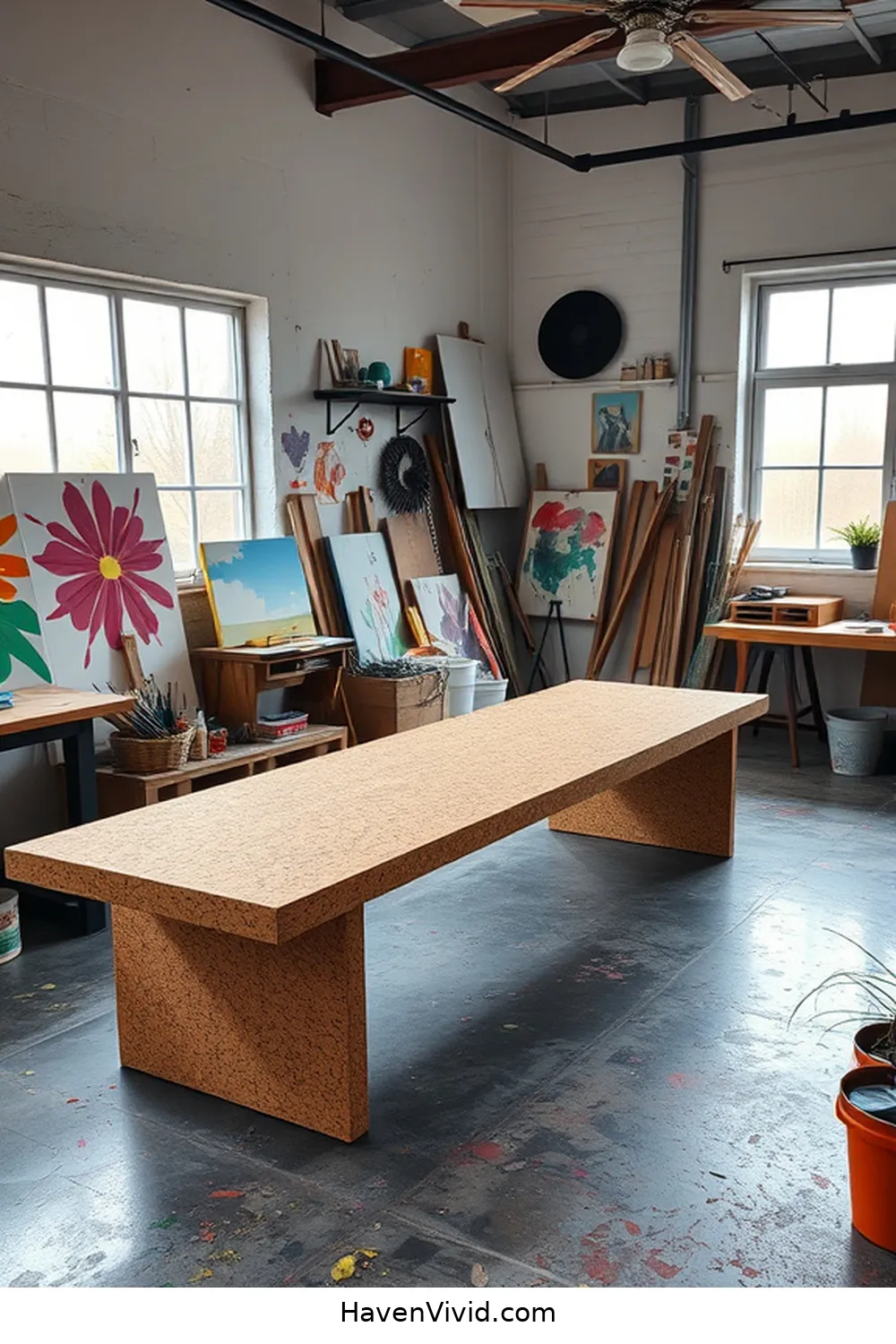 14 Creative Ways to Transform Artistic Garage Spaces Using Cork 13 Build a Cork Bench for Creative Seating for 14 Creative Ways to Transform Artistic Garage Spaces Using Cork