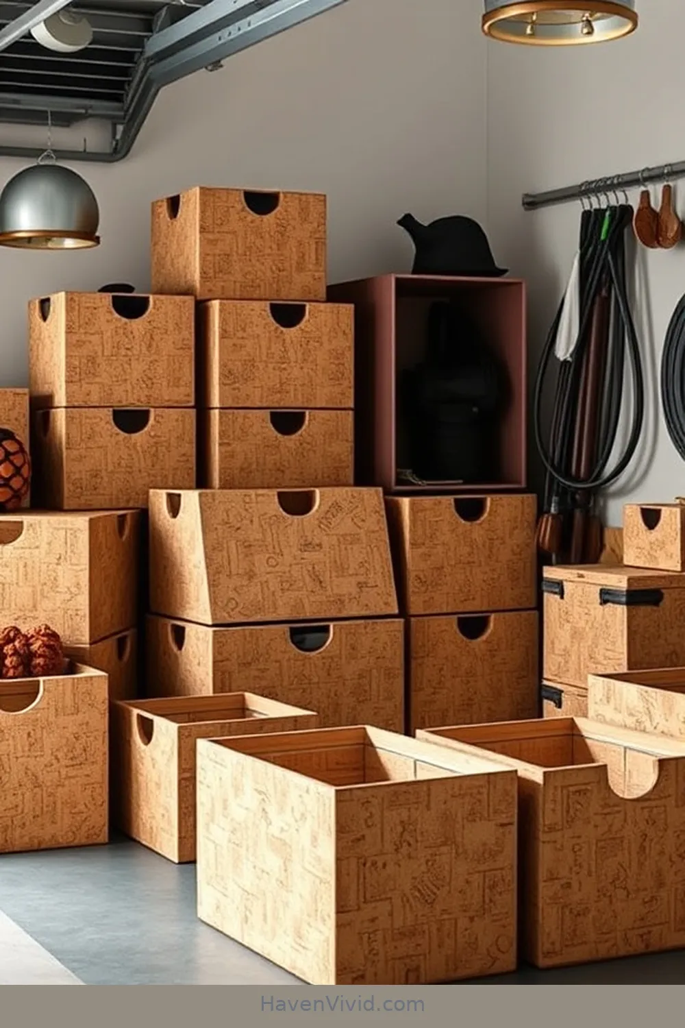 14 Creative Ways to Transform Artistic Garage Spaces Using Cork 10 Create Cork Storage Boxes for 14 Creative Ways to Transform Artistic Garage Spaces Using Cork