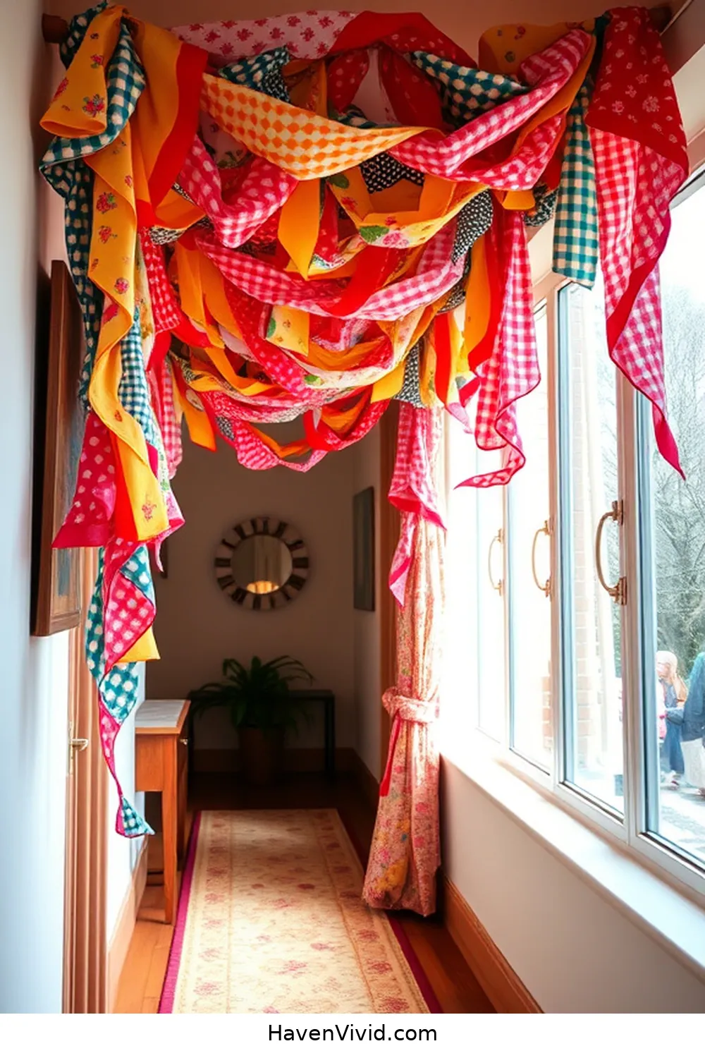 14 Creative Ways to Use Upcycled Fabric for a Family-Friendly Hallway 11 Fabric Garland for Hallway Decor for 14 Creative Ways to Use Upcycled Fabric for a Family-Friendly Hallway