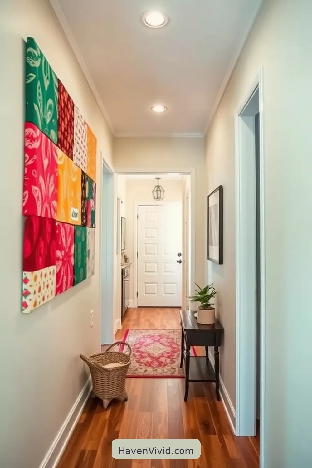 14 Creative Ways to Use Upcycled Fabric for a Family-Friendly Hallway 2 Fabric Wall Art for 14 Creative Ways to Use Upcycled Fabric for a Family-Friendly Hallway