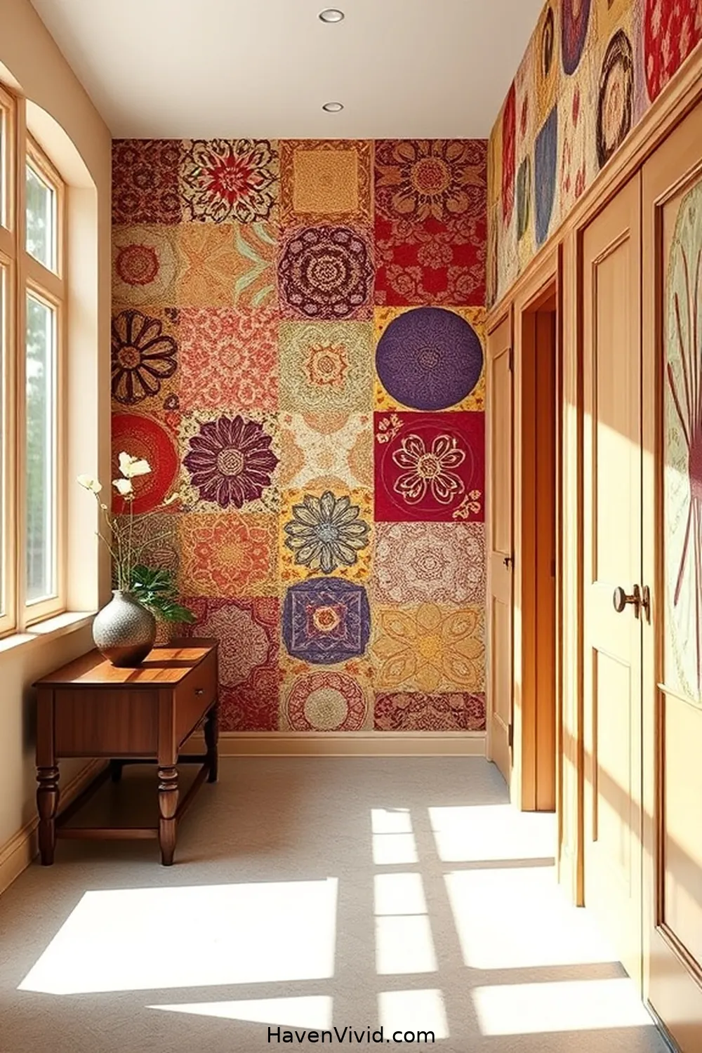 14 Creative Ways to Use Upcycled Fabric for a Family-Friendly Hallway 15 Quilted Fabric Wall Panels for 14 Creative Ways to Use Upcycled Fabric for a Family-Friendly Hallway