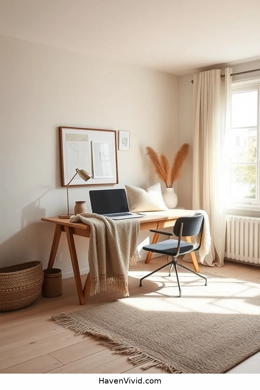 14 Essential Tips for a Minimalist Office Using Natural Fibers 6 Add Wool Accents for Warmth for 14 Essential Tips for a Minimalist Office Using Natural Fibers