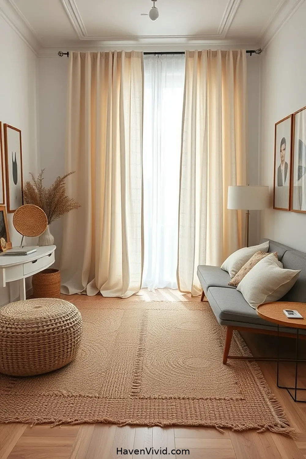 14 Essential Tips for a Minimalist Office Using Natural Fibers 13 Create Zones With Textiles for 14 Essential Tips for a Minimalist Office Using Natural Fibers
