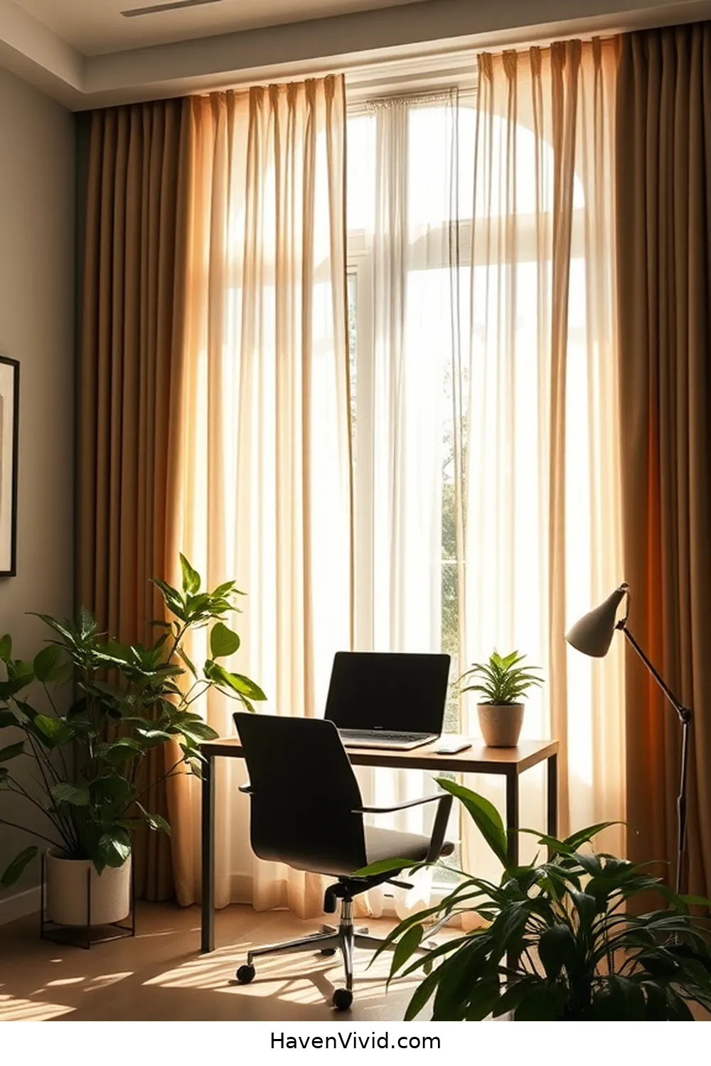 14 Inspiring Ways of Using Bamboo in Artistic Home Office Spaces 9 Bamboo Curtains: Softening Natural Light for 14 Inspiring Ways of Using Bamboo in Artistic Home Office Spaces