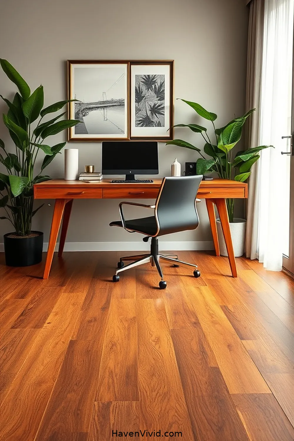 14 Inspiring Ways of Using Bamboo in Artistic Home Office Spaces 8 Bamboo Flooring: A Sustainable Base for 14 Inspiring Ways of Using Bamboo in Artistic Home Office Spaces