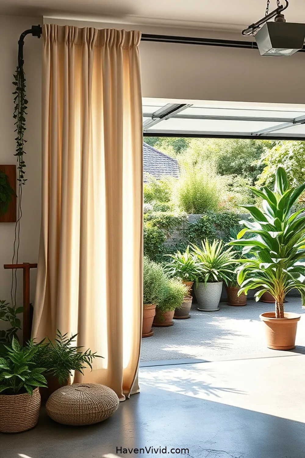 14 Tips for Sustainable Urban Living Using Organic Cotton in Your Garage 6 Craft Custom Organic Cotton Curtains for Privacy for 14 Tips for Sustainable Urban Living Using Organic Cotton in Your Garage