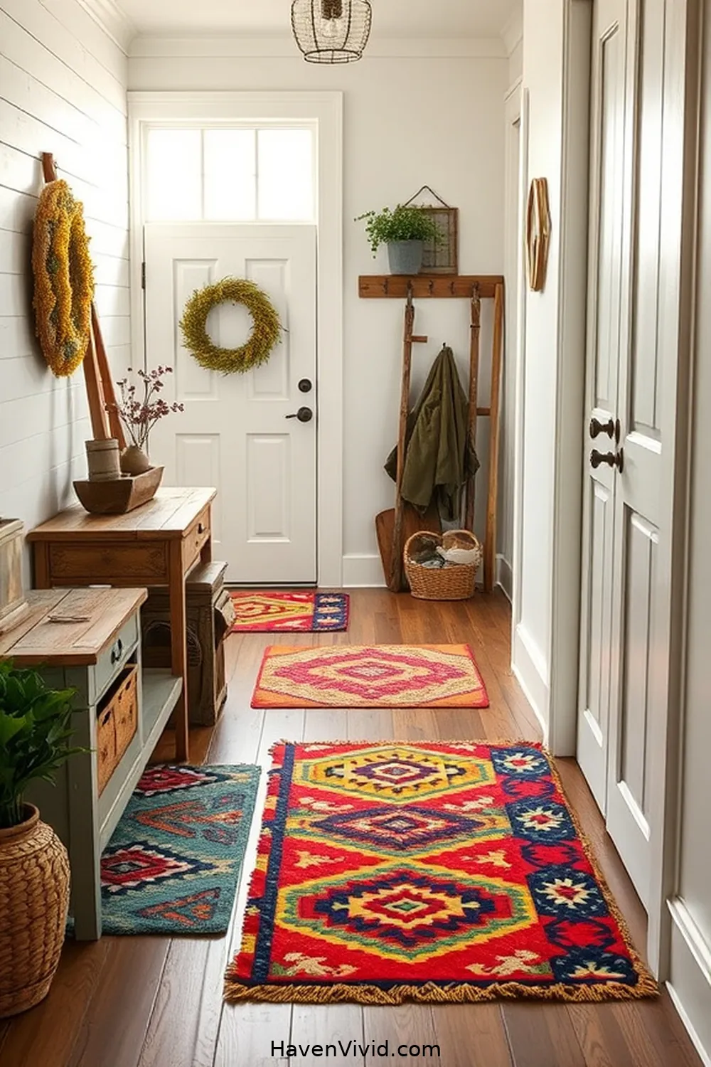 14 Tips for Transforming Your Hallway Using Upcycled Fabric for Farmhouse Living 9 Creative Fabric Door Mats for 14 Tips for Transforming Your Hallway Using Upcycled Fabric for Farmhouse Living
