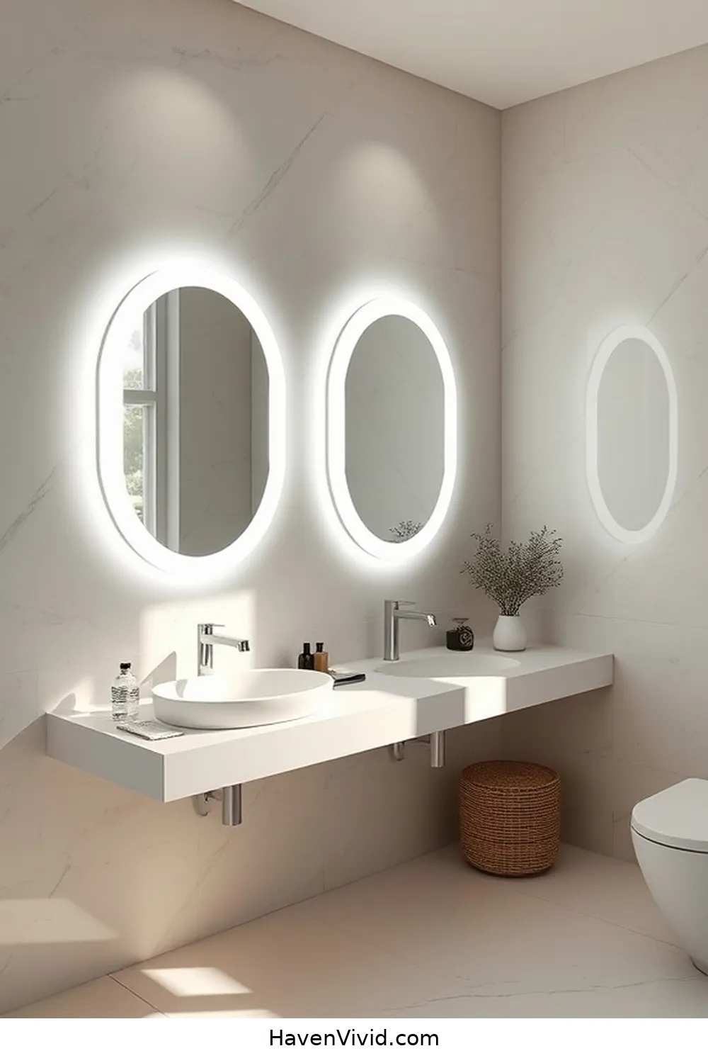 14 Ways to Achieve a Minimalist Bathroom Lifestyle Using Solar-Powered Lights 6 Incorporate Solar-Powered Mirror Lights for 14 Ways to Achieve a Minimalist Bathroom Lifestyle Using Solar-Powered Lights