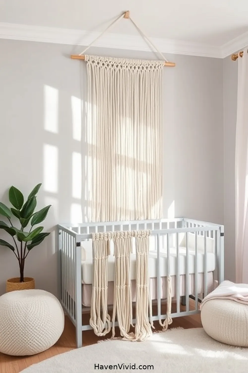 14 Ways to Create Artistic Nursery Spaces Using Natural Fibers 5 Create a MacramΓ© Wall Hanging for 14 Ways to Create Artistic Nursery Spaces Using Natural Fibers
