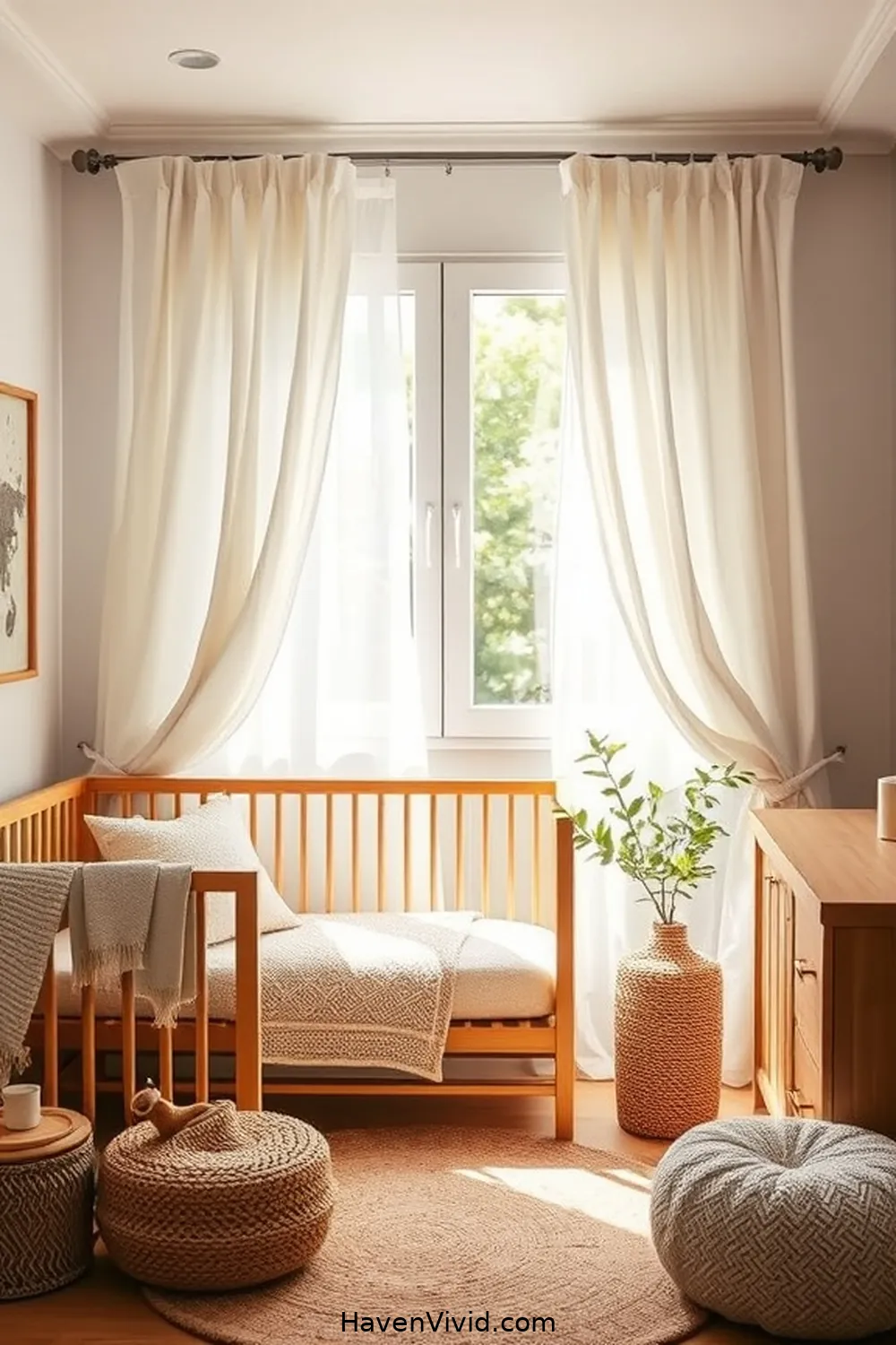 14 Ways to Create Artistic Nursery Spaces Using Natural Fibers 4 Use Linen Curtains for 14 Ways to Create Artistic Nursery Spaces Using Natural Fibers