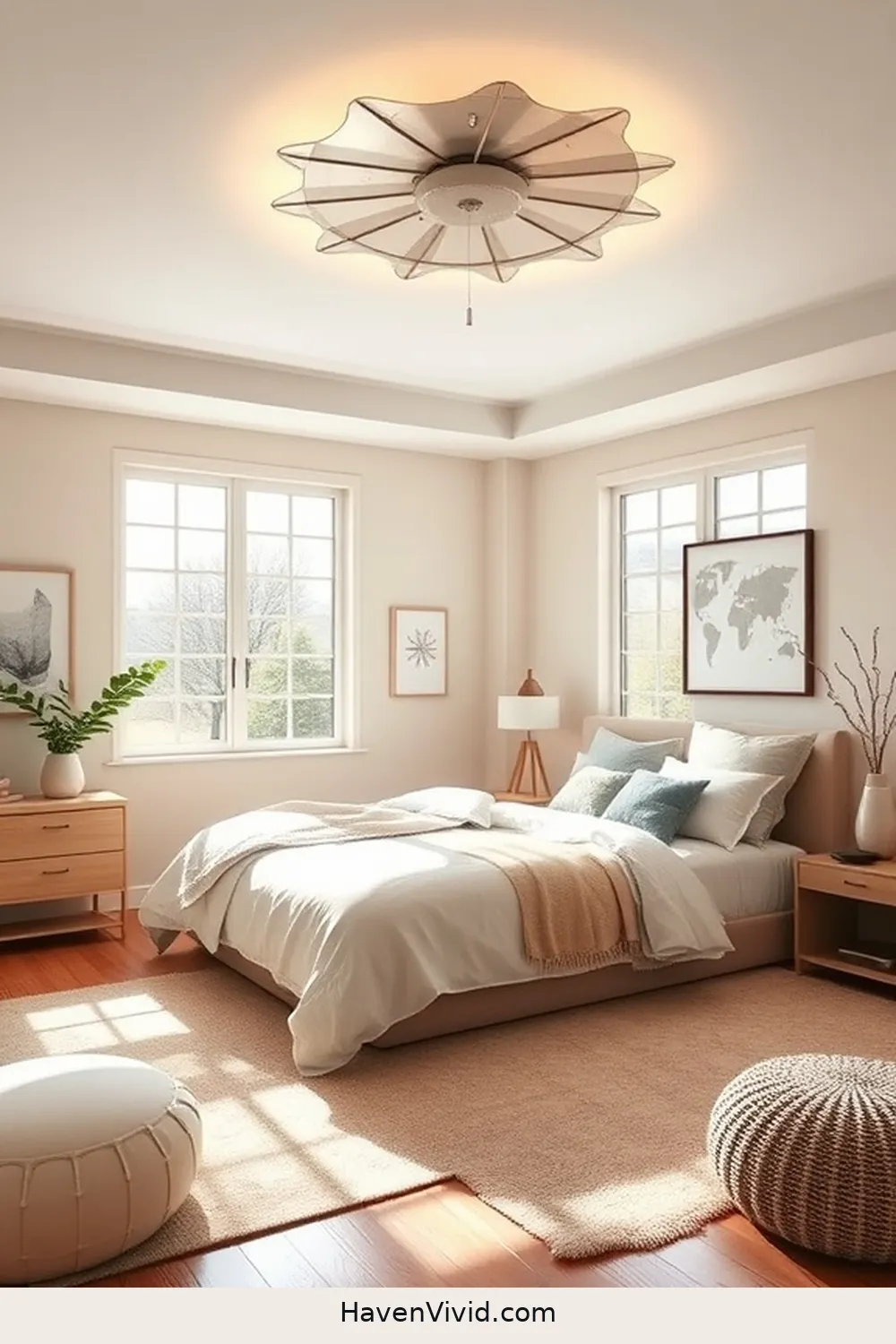 14 Ways to Create a Family-Friendly Bedroom Using Solar-Powered Lights 7 Implement Solar-Powered Ceiling Fixtures for General Lighting for 14 Ways to Create a Family-Friendly Bedroom Using Solar-Powered Lights