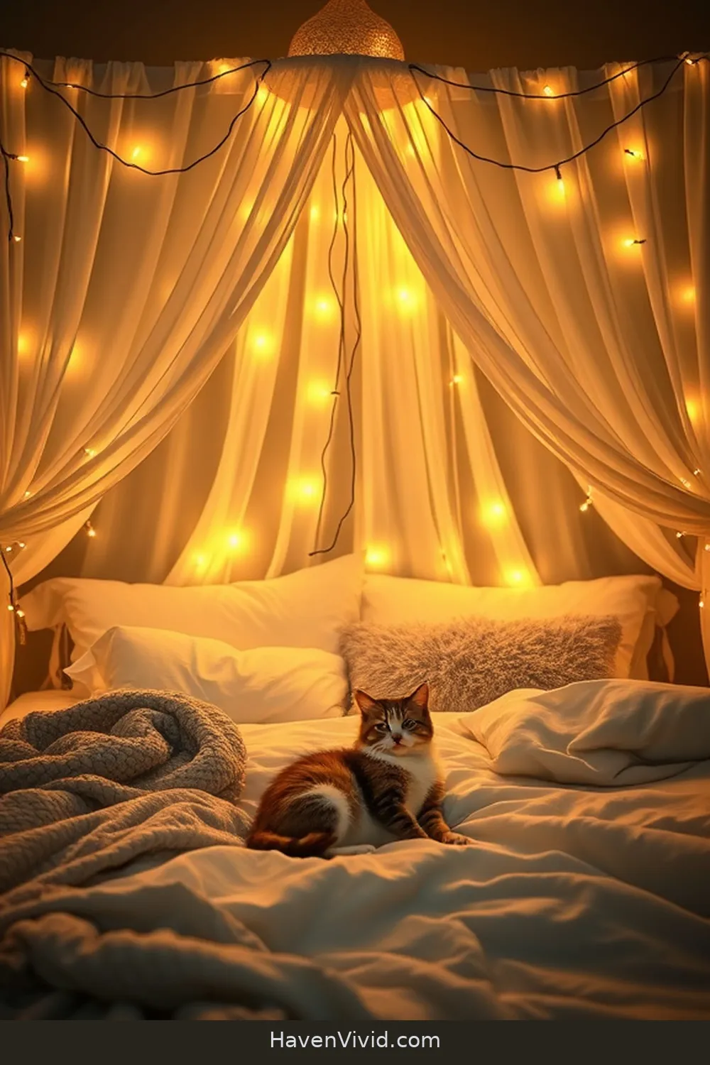 14 Ways to Create a Family-Friendly Bedroom Using Solar-Powered Lights 6 Set Up Solar Fairy Lights for Bed Canopy Ambiance for 14 Ways to Create a Family-Friendly Bedroom Using Solar-Powered Lights