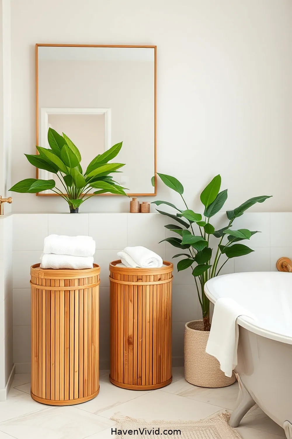 14 Ways to Create a Glamorous Bathroom Lifestyle Using Bamboo Accents 15 Bamboo Waste Bins for Stylish Organization for 14 Ways to Create a Glamorous Bathroom Lifestyle Using Bamboo Accents
