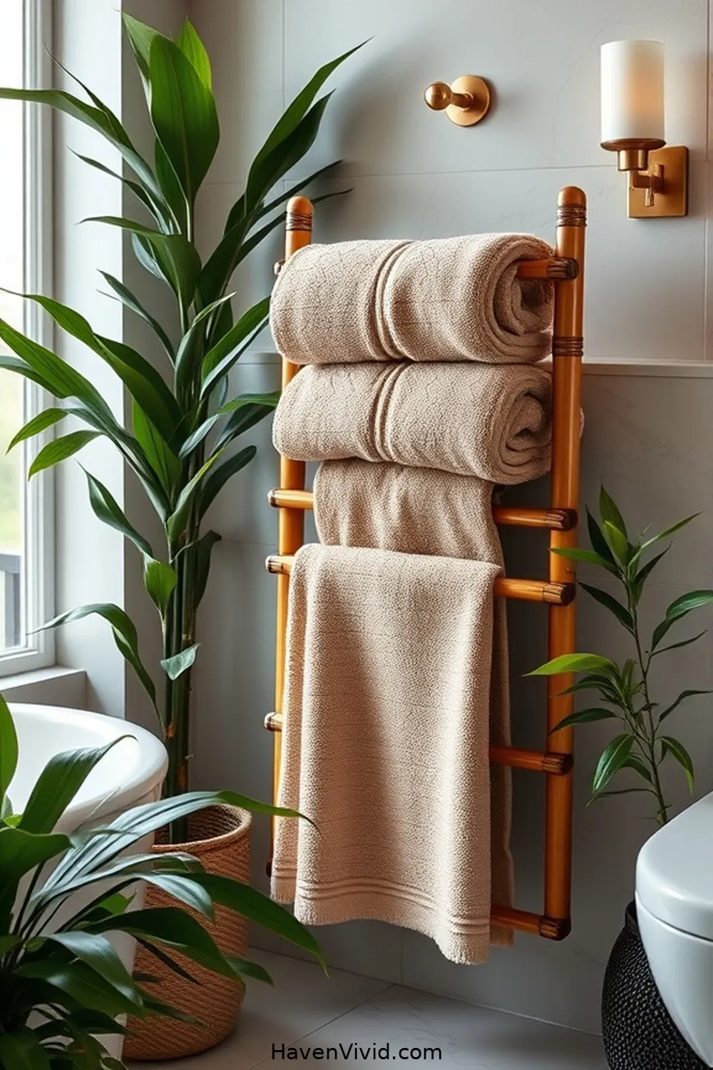 14 Ways to Create a Glamorous Bathroom Lifestyle Using Bamboo Accents 5 Sustainable Bamboo Towel Racks for 14 Ways to Create a Glamorous Bathroom Lifestyle Using Bamboo Accents