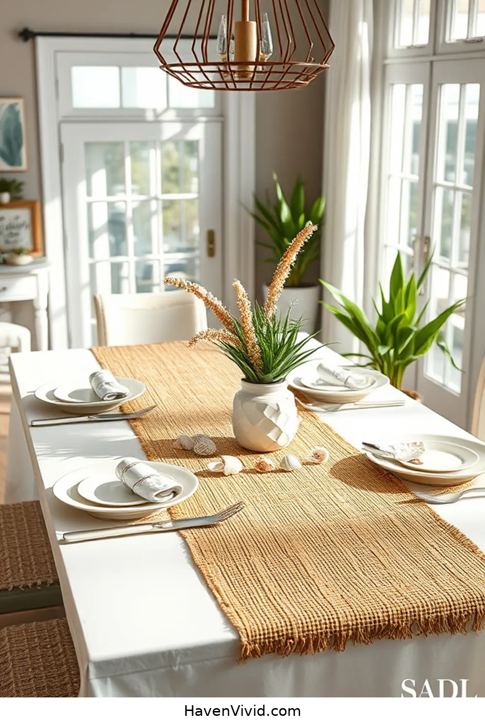 14 Ways to Embrace Coastal Living in Your Room Using Cork 9 Cork Table Runner for Coastal Dining for 14 Ways to Embrace Coastal Living in Your Room Using Cork