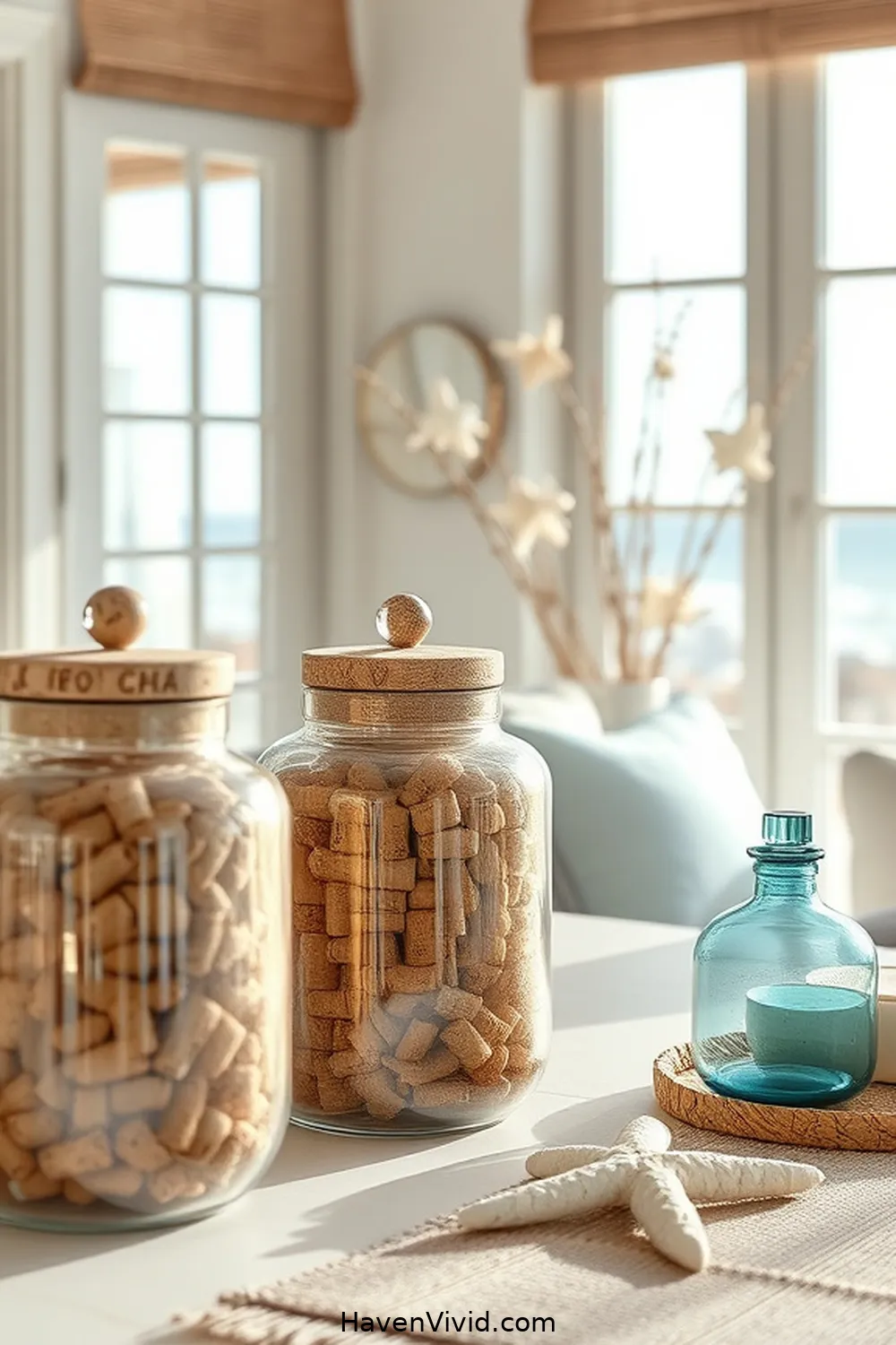 14 Ways to Embrace Coastal Living in Your Room Using Cork 14 Decorative Cork Jars for Storage for 14 Ways to Embrace Coastal Living in Your Room Using Cork