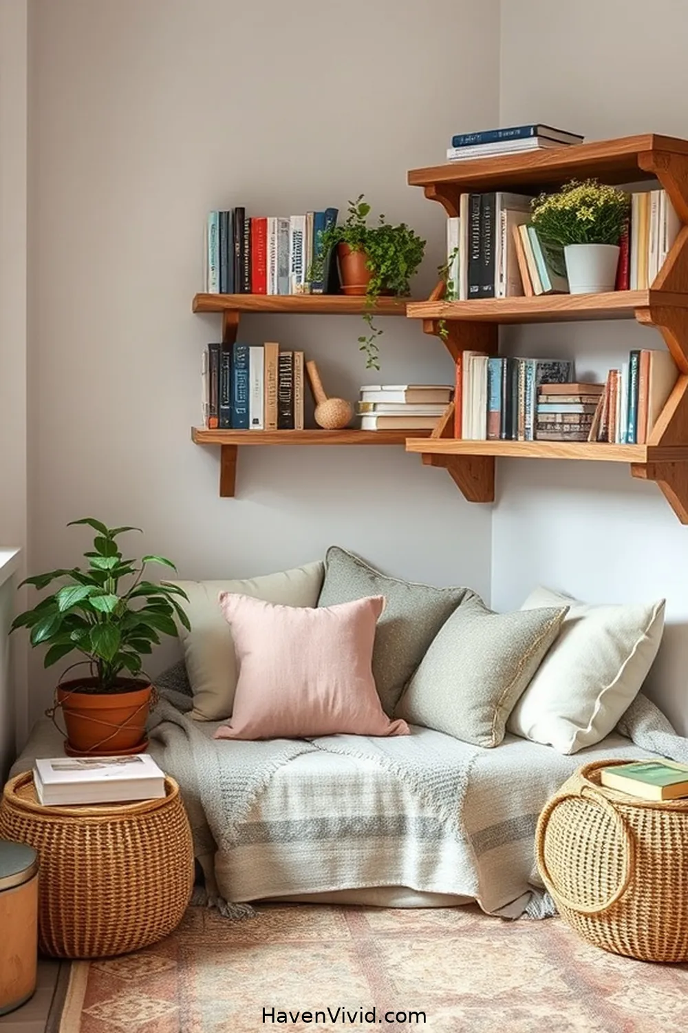 14 Ways to Embrace Farmhouse Living in Your Library Using Organic Cotton 6 Create a Reading Nook With Organic Cotton Cushions for 14 Ways to Embrace Farmhouse Living in Your Library Using Organic Cotton