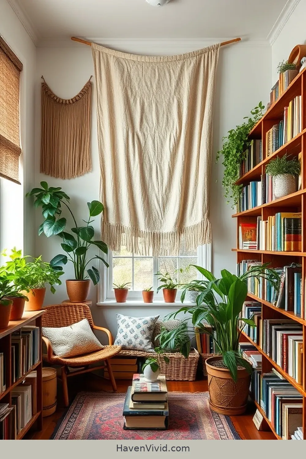 14 Ways to Embrace Farmhouse Living in Your Library Using Organic Cotton 8 Decorate With Organic Cotton Wall Hangings for 14 Ways to Embrace Farmhouse Living in Your Library Using Organic Cotton