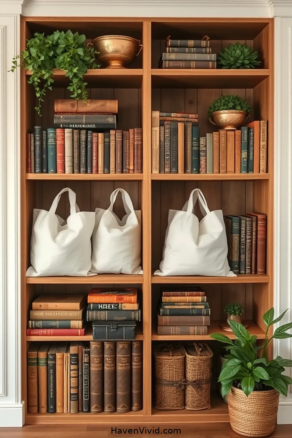 14 Ways to Embrace Farmhouse Living in Your Library Using Organic Cotton 14 Incorporate Organic Cotton Storage Bags for Accessories for 14 Ways to Embrace Farmhouse Living in Your Library Using Organic Cotton