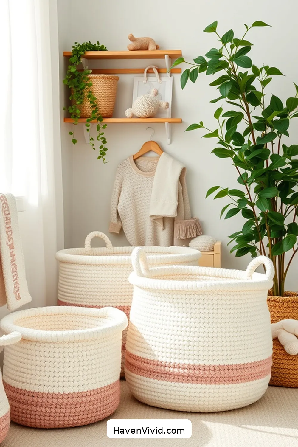 14 Ways to Embrace Farmhouse Living in Your Nursery Using Organic Cotton 9 Select Organic Cotton Storage Baskets for a Tidy Space for 14 Ways to Embrace Farmhouse Living in Your Nursery Using Organic Cotton