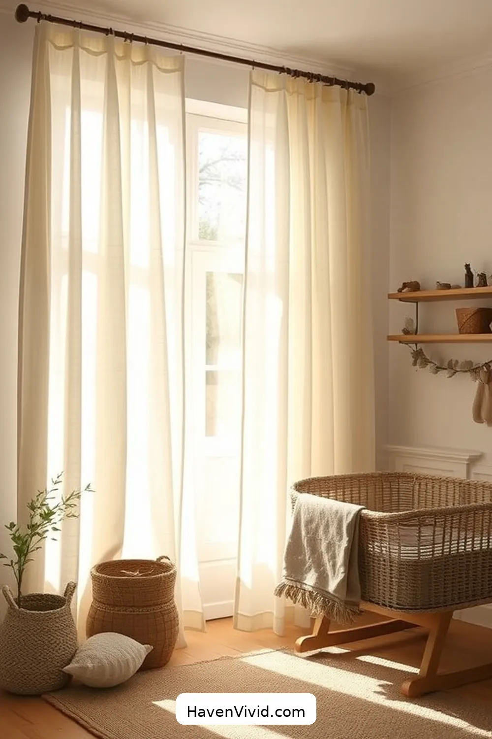 14 Ways to Embrace Farmhouse Living in Your Nursery Using Organic Cotton 4 Use Organic Cotton Curtains to Enhance Natural Light for 14 Ways to Embrace Farmhouse Living in Your Nursery Using Organic Cotton