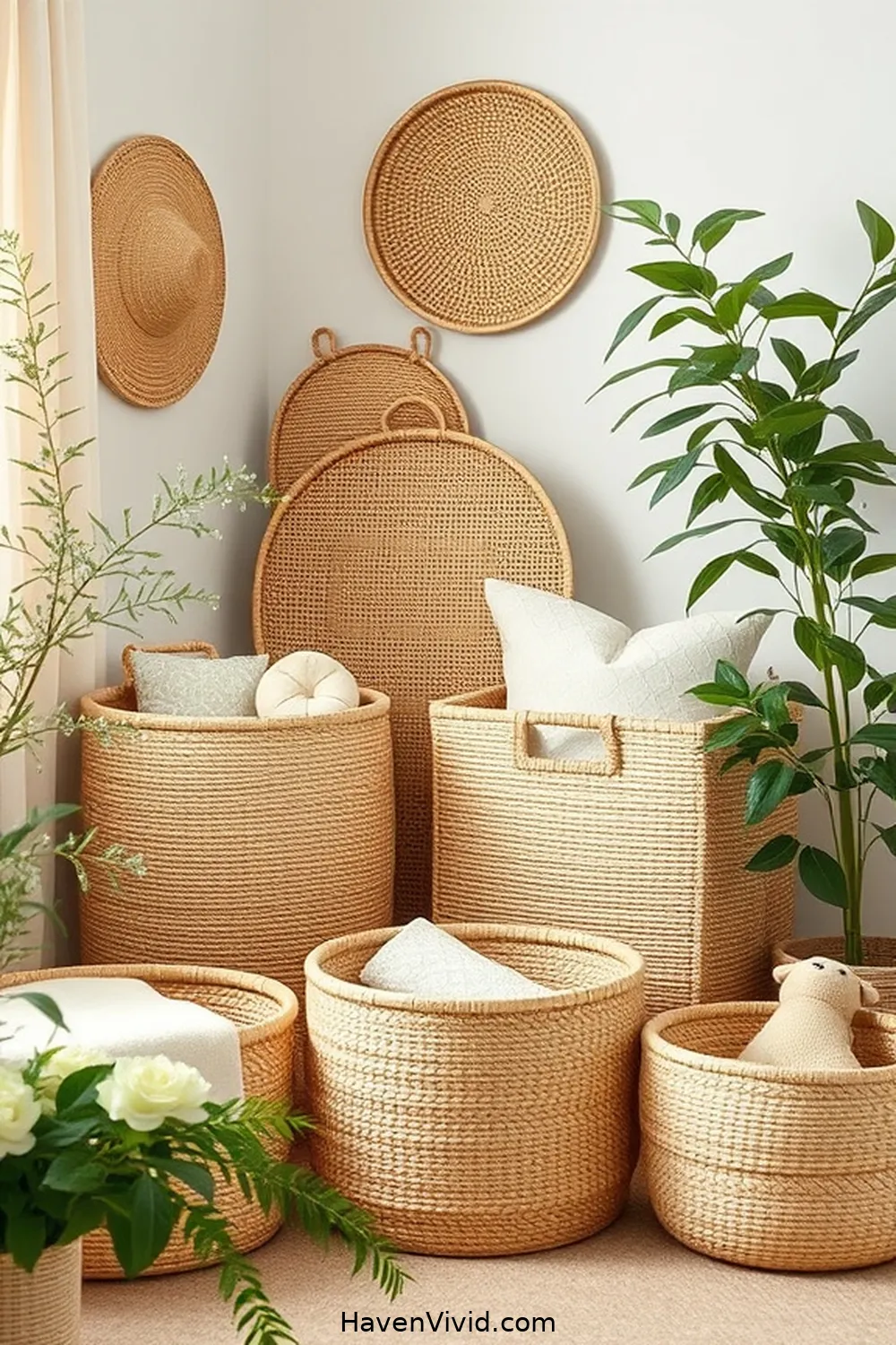 14 Ways to Use Bamboo in Your Farmhouse Living Nursery 9 Bamboo Storage Baskets for 14 Ways to Use Bamboo in Your Farmhouse Living Nursery