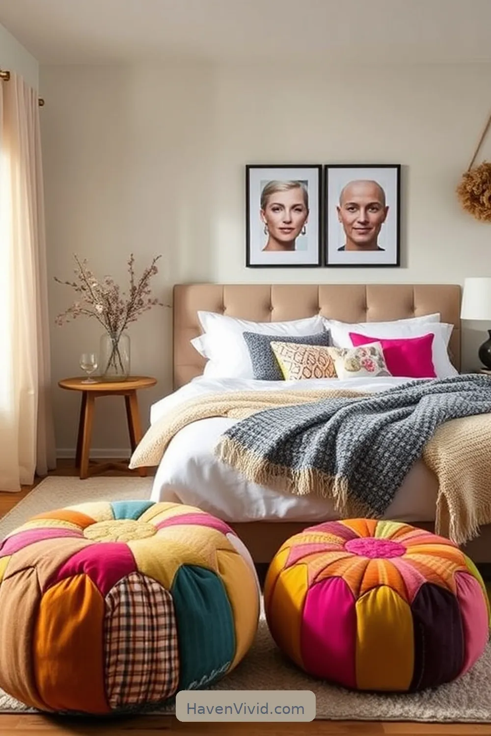 15 Creative Ways for Eco-Friendly Living in Your Bedroom Using Upcycled Fabric 10 Cozy Fabric Poufs for 15 Creative Ways for Eco-Friendly Living in Your Bedroom Using Upcycled Fabric