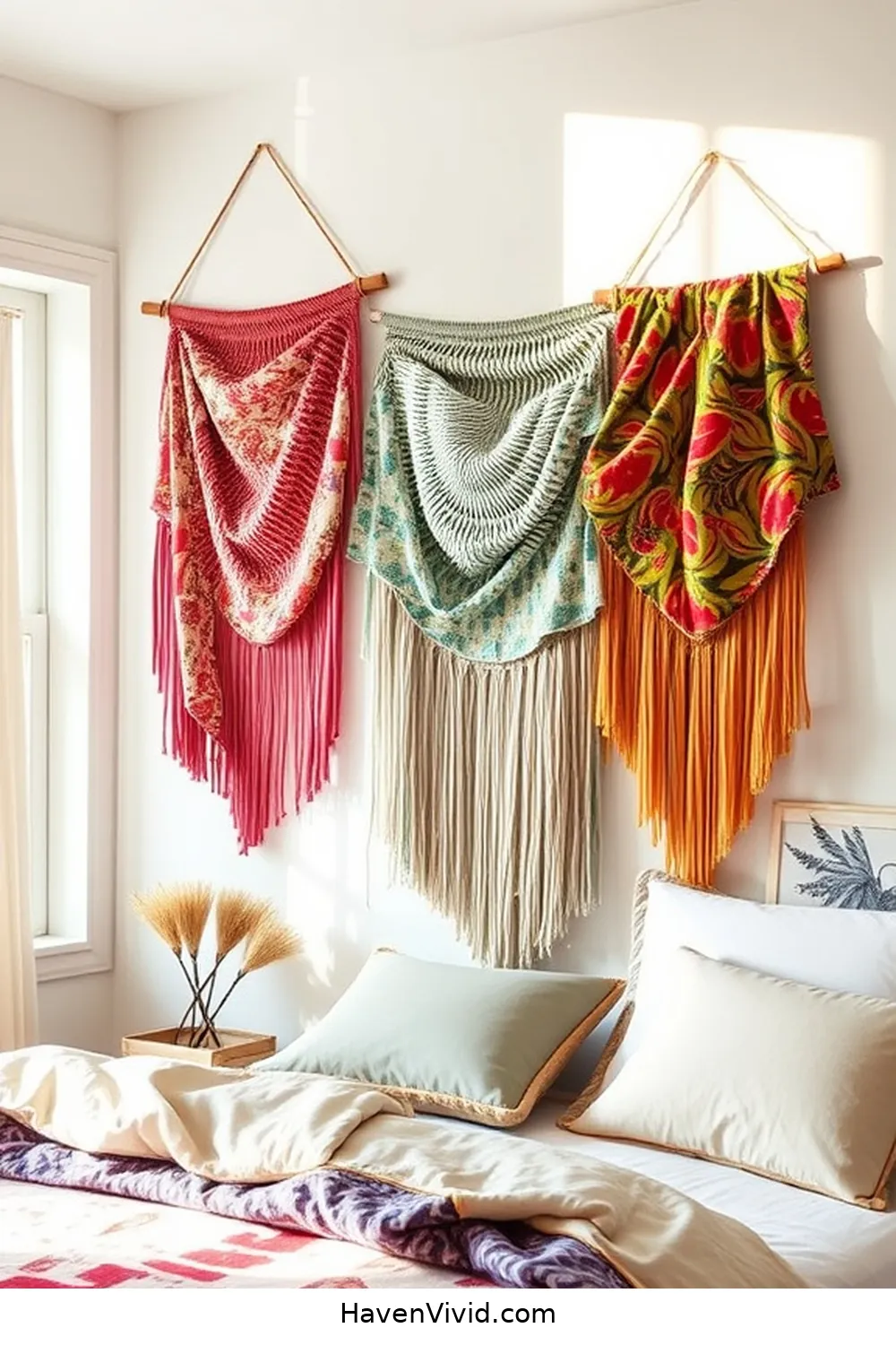 15 Creative Ways for Eco-Friendly Living in Your Bedroom Using Upcycled Fabric 12 Creative Wall Hangings for 15 Creative Ways for Eco-Friendly Living in Your Bedroom Using Upcycled Fabric