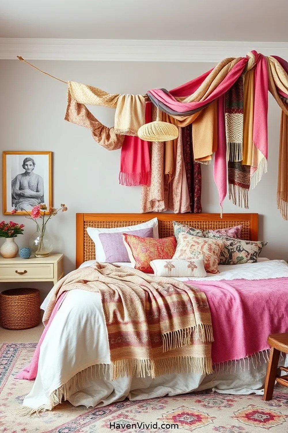 15 Creative Ways for Eco-Friendly Living in Your Bedroom Using Upcycled Fabric 5 Decorative Fabric Garland for 15 Creative Ways for Eco-Friendly Living in Your Bedroom Using Upcycled Fabric