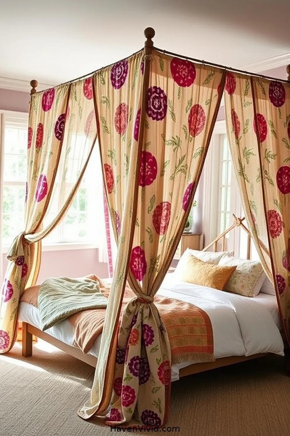 15 Creative Ways for Eco-Friendly Living in Your Bedroom Using Upcycled Fabric 4 Recycled Fabric Bed Canopy for 15 Creative Ways for Eco-Friendly Living in Your Bedroom Using Upcycled Fabric