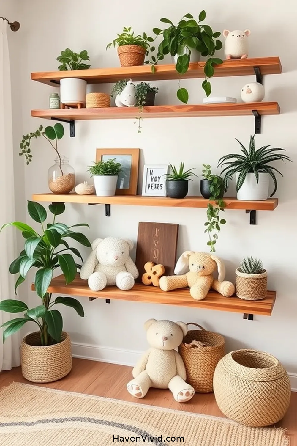 15 Creative Ways for Eco-Friendly Living in Your Nursery Using Recycled Wood 3 Custom Shelving Units From Reclaimed Planks for 15 Creative Ways for Eco-Friendly Living in Your Nursery Using Recycled Wood