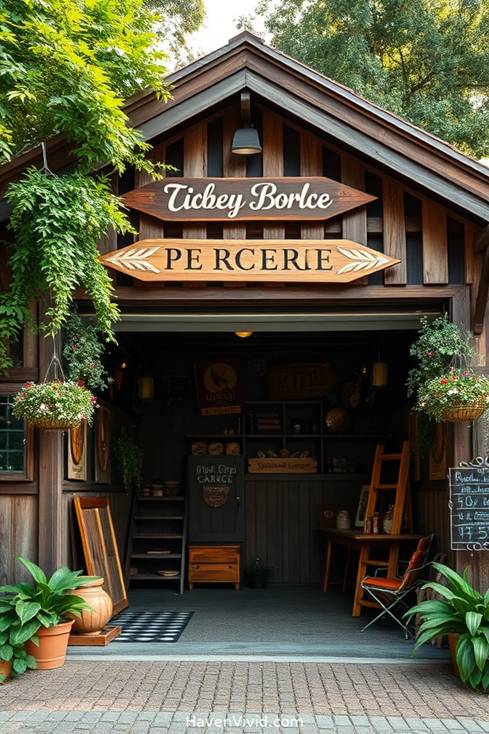 15 Creative Ways for Farmhouse Living in Your Garage Using Recycled Wood 12 Charming Wood Signage for 15 Creative Ways for Farmhouse Living in Your Garage Using Recycled Wood