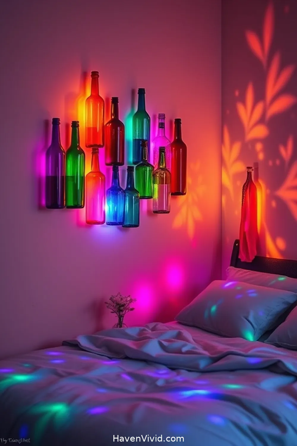 15 Creative Ways for Illuminating Artistic Bedroom Spaces Using Solar-Powered Lights 5 Upcycled Solar Bottles as Unique Wall Art for 15 Creative Ways for Illuminating Artistic Bedroom Spaces Using Solar-Powered Lights