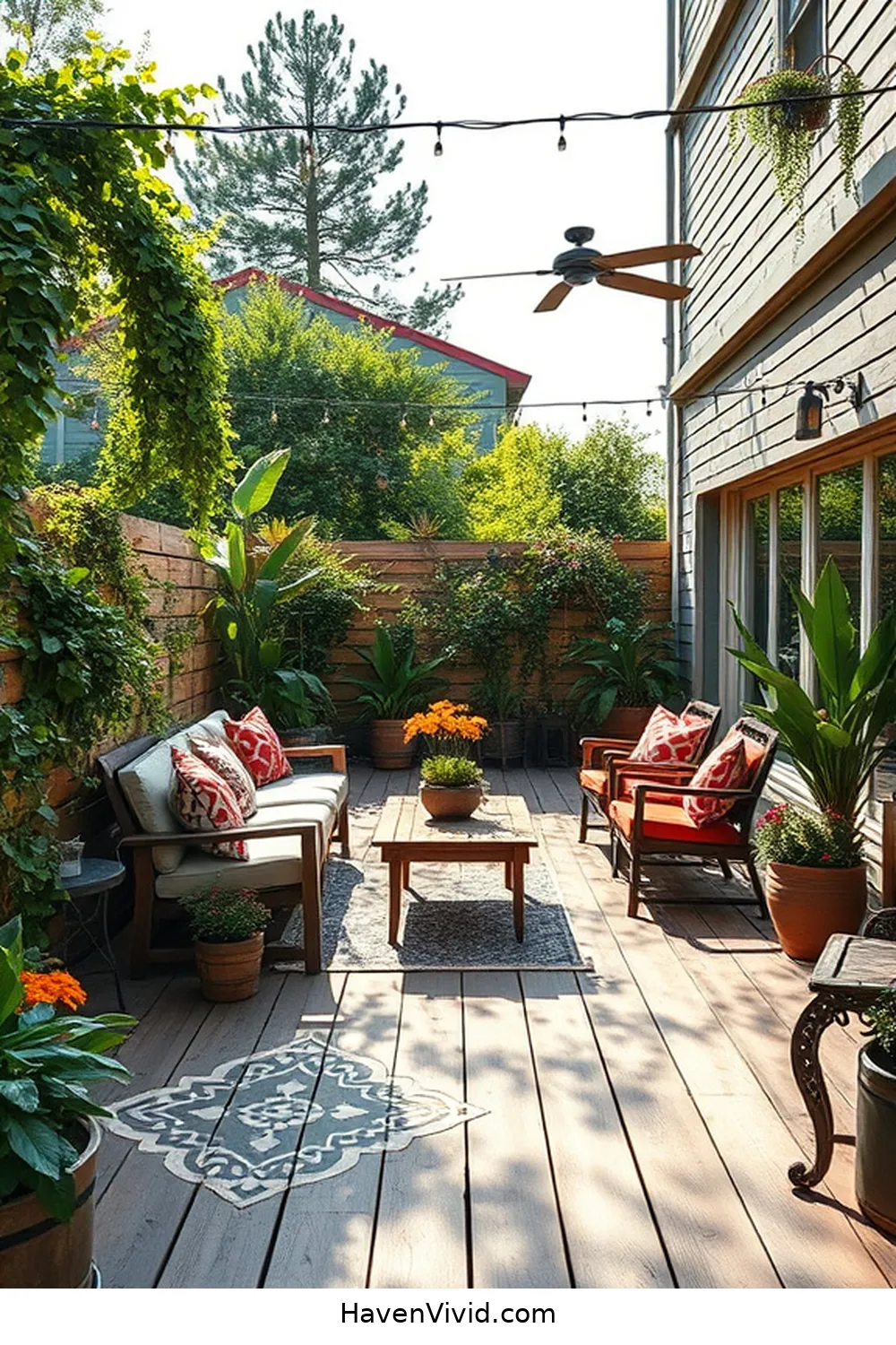15 Creative Ways to Design Artistic Outdoor Patios Using Reclaimed Materials 14 Reclaimed Barn Wood Decking for 15 Creative Ways to Design Artistic Outdoor Patios Using Reclaimed Materials