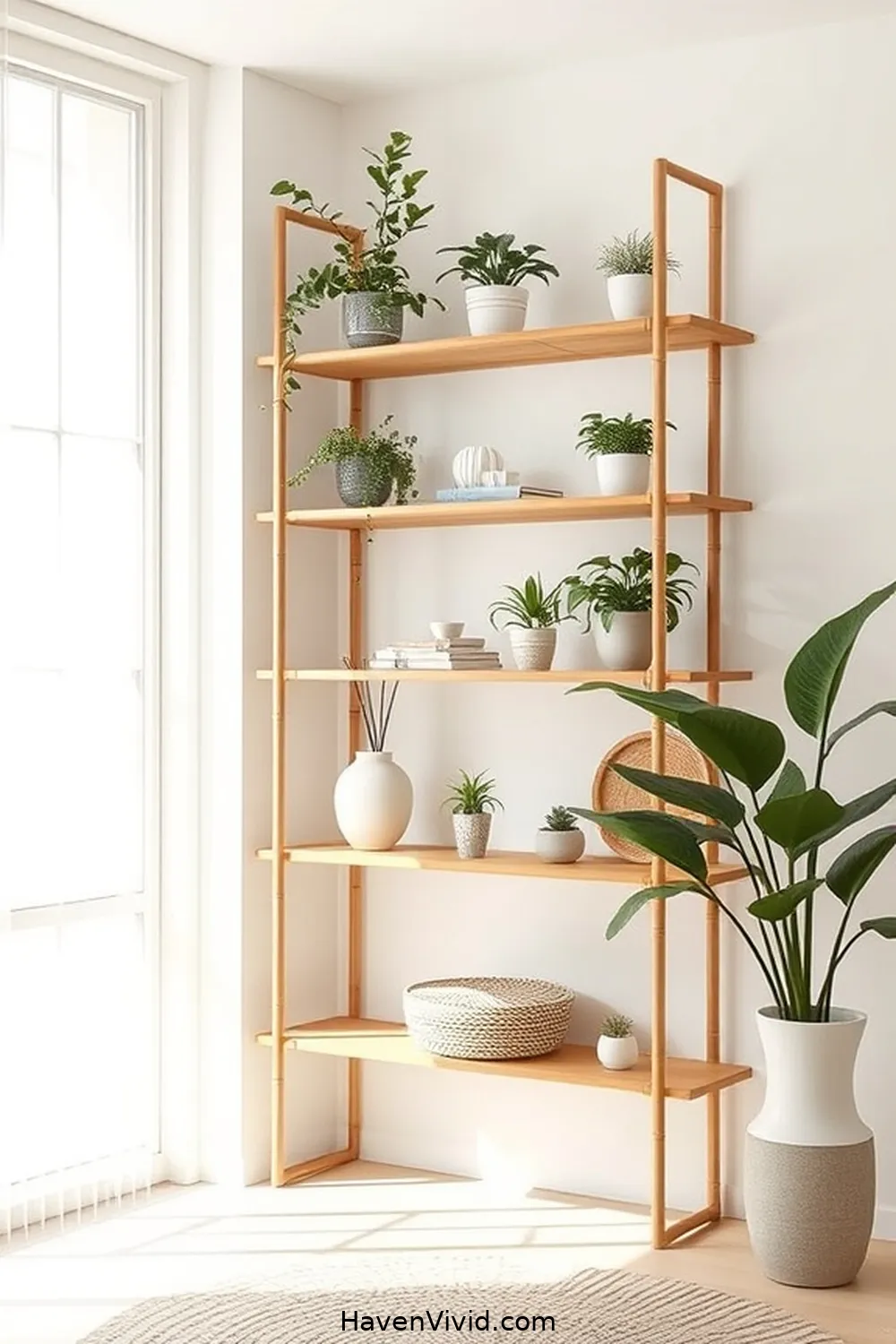 15 Eco-Friendly Living Room Decor Ideas Using Natural Fibers 13 Bamboo Shelving for a Minimalist Look for 15 Eco-Friendly Living Room Decor Ideas Using Natural Fibers