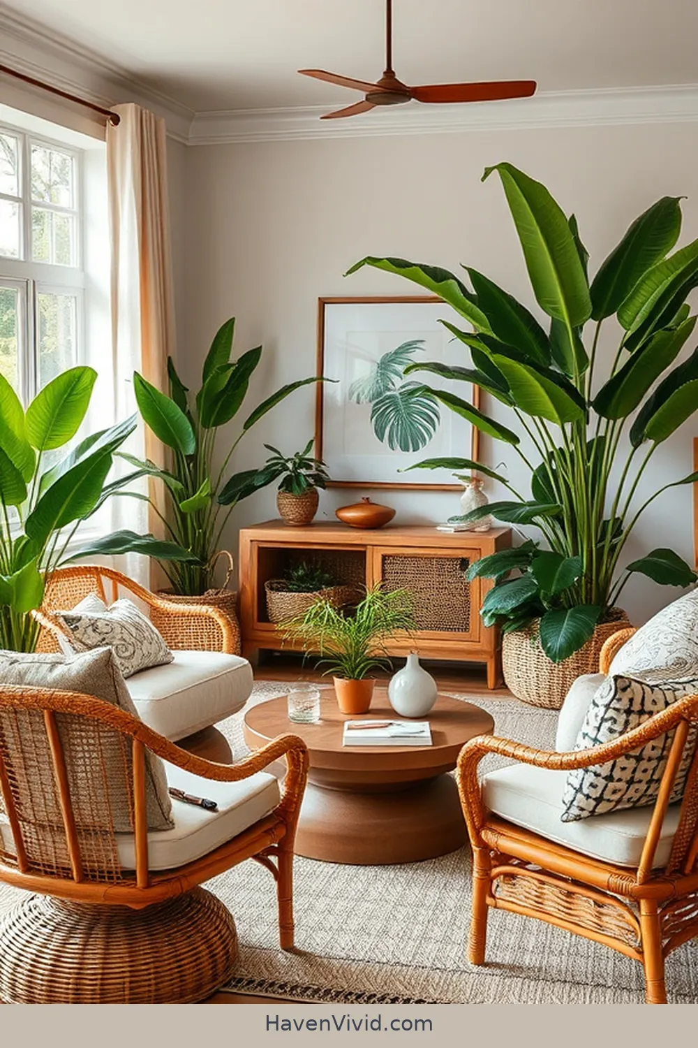 15 Eco-Friendly Living Room Decor Ideas Using Natural Fibers 10 Rattan Accents for a Tropical Vibe for 15 Eco-Friendly Living Room Decor Ideas Using Natural Fibers
