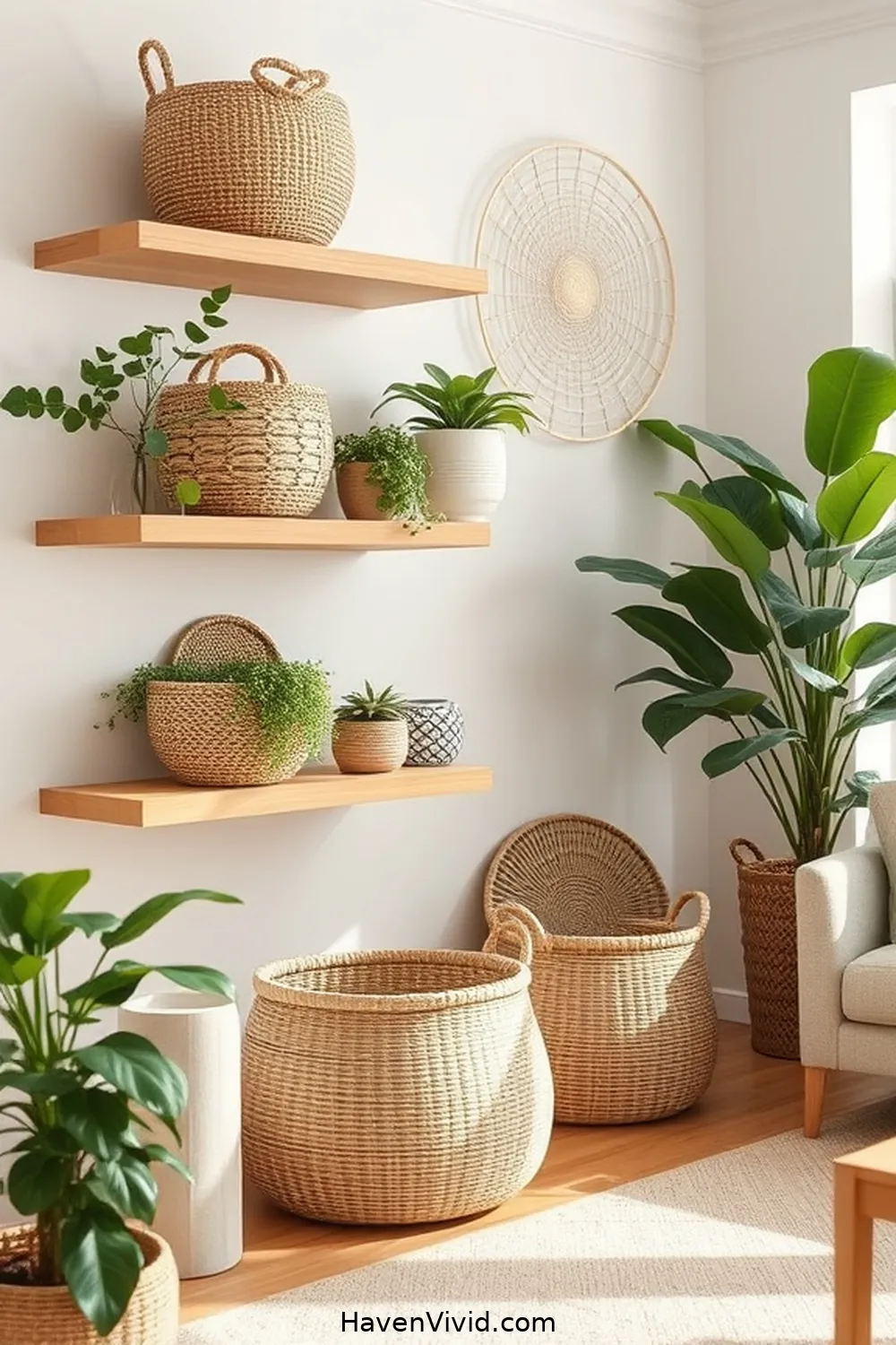 15 Eco-Friendly Living Room Decor Ideas Using Natural Fibers 9 Woven Seagrass Baskets for Storage Solutions for 15 Eco-Friendly Living Room Decor Ideas Using Natural Fibers