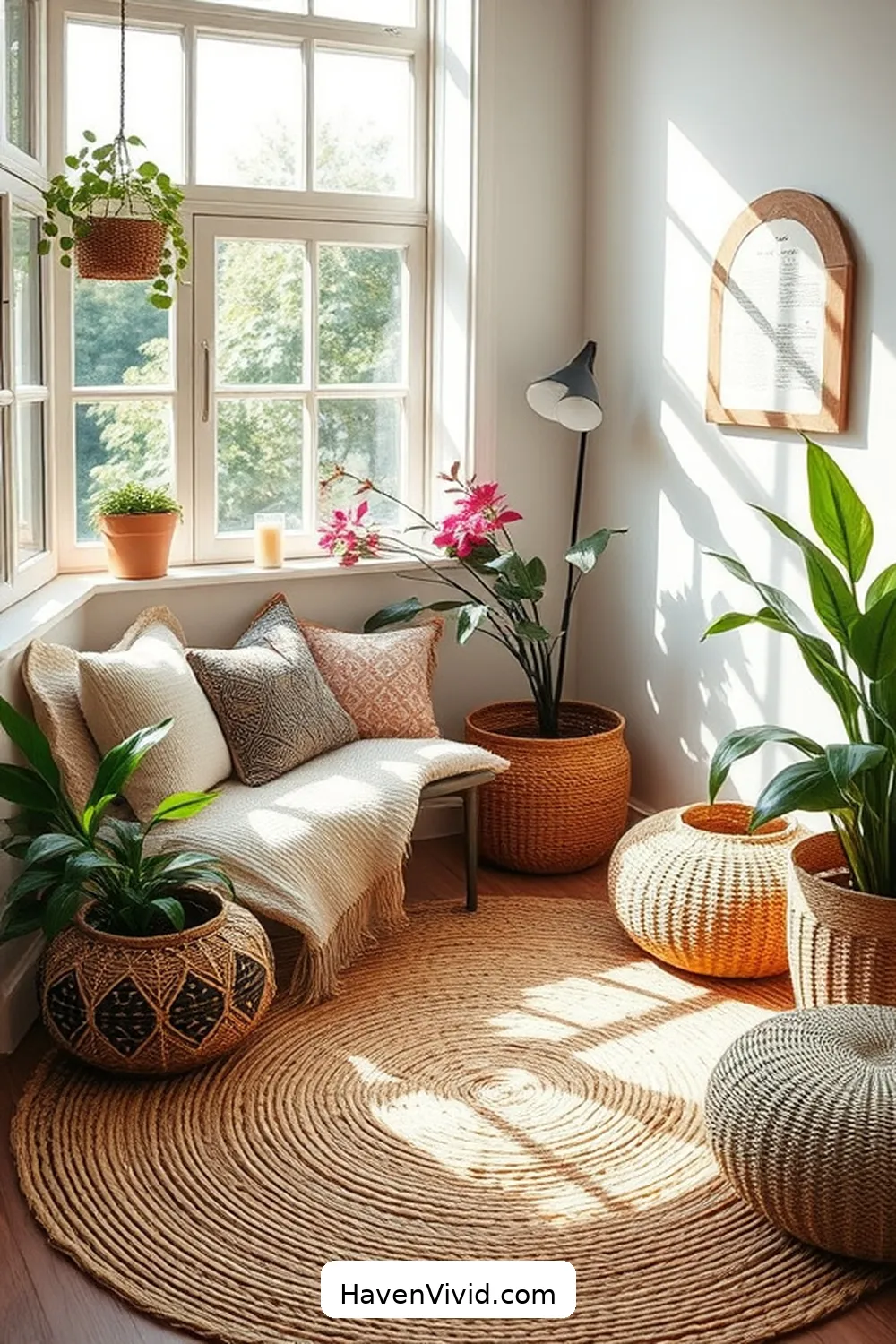 15 Inspiring Ways to Create Artistic Library Spaces Using Natural Fibers 2 Cozy Jute Rugs for Reading Nooks for 15 Inspiring Ways to Create Artistic Library Spaces Using Natural Fibers