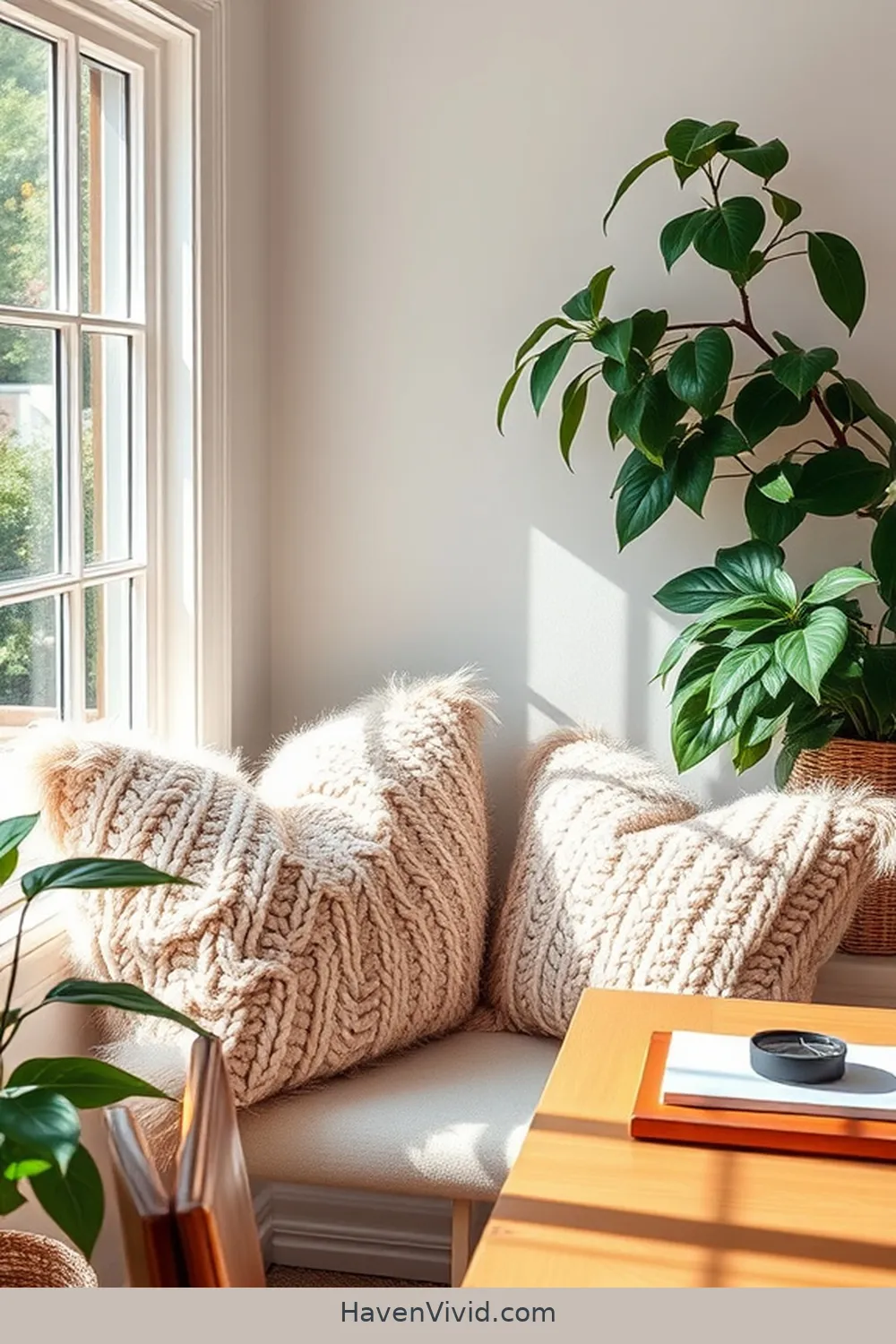 15 Inspiring Ways to Create Artistic Library Spaces Using Natural Fibers 15 Wool Pillows for Study Areas for 15 Inspiring Ways to Create Artistic Library Spaces Using Natural Fibers