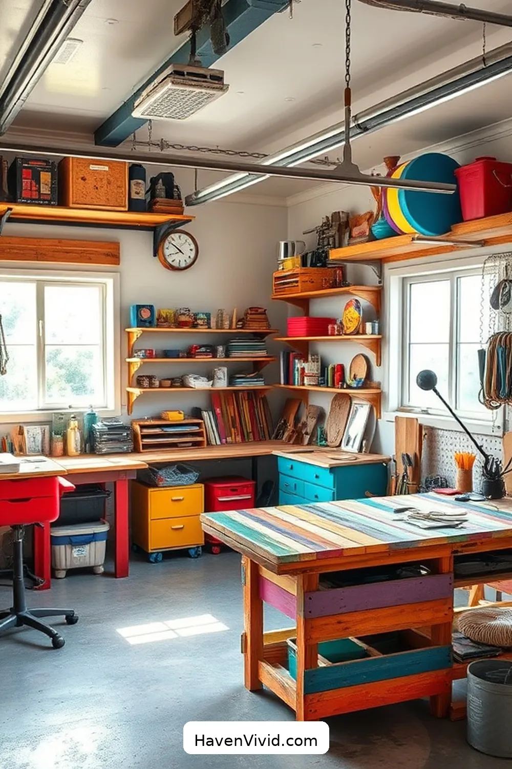 15 Tips for Family-Friendly Living in the Garage Using Recycled Wood 4 Create a Crafting Station for Creative Projects for 15 Tips for Family-Friendly Living in the Garage Using Recycled Wood
