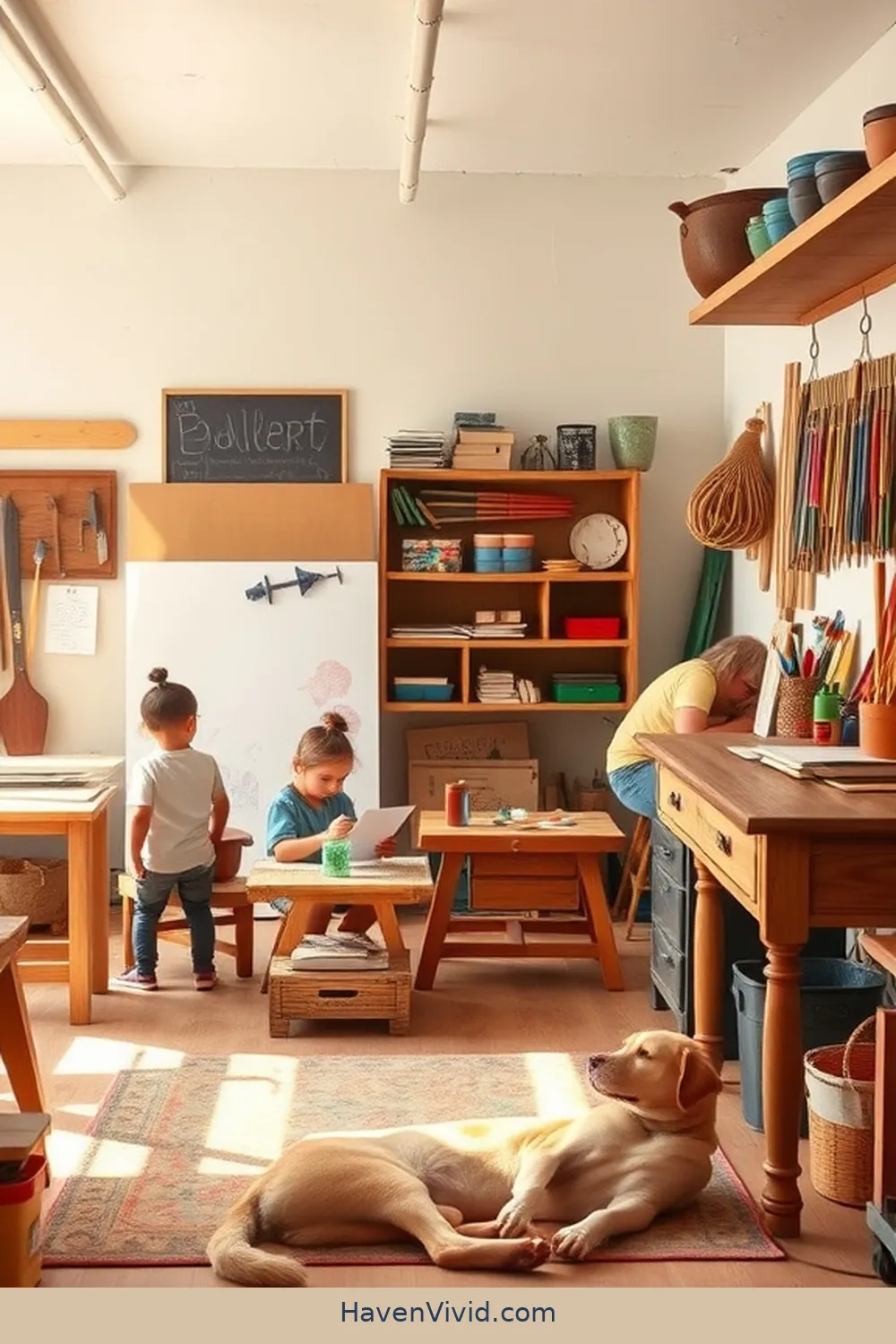 15 Tips for Family-Friendly Living in the Garage Using Recycled Wood 14 Design a Workshop Area for Family Hobbies for 15 Tips for Family-Friendly Living in the Garage Using Recycled Wood