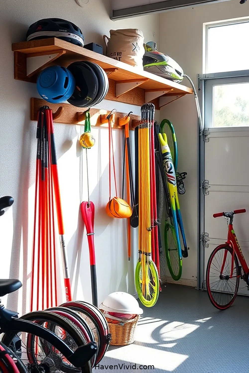 15 Tips for Family-Friendly Living in the Garage Using Recycled Wood 12 Install Hooks and Racks for Sports Equipment for 15 Tips for Family-Friendly Living in the Garage Using Recycled Wood