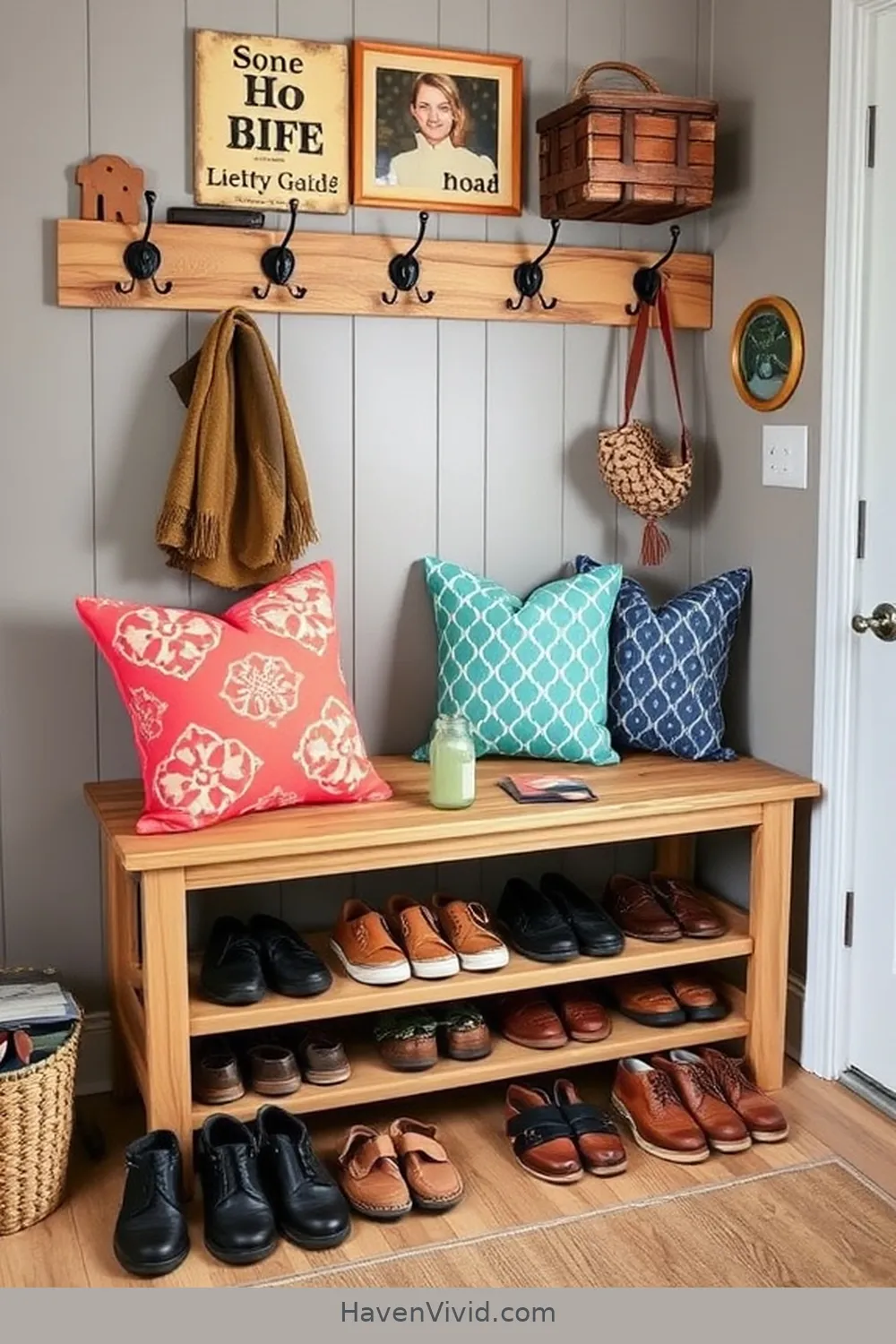 15 Tips for Family-Friendly Living in the Garage Using Recycled Wood 6 Install a Mudroom Bench for Easy Entry for 15 Tips for Family-Friendly Living in the Garage Using Recycled Wood