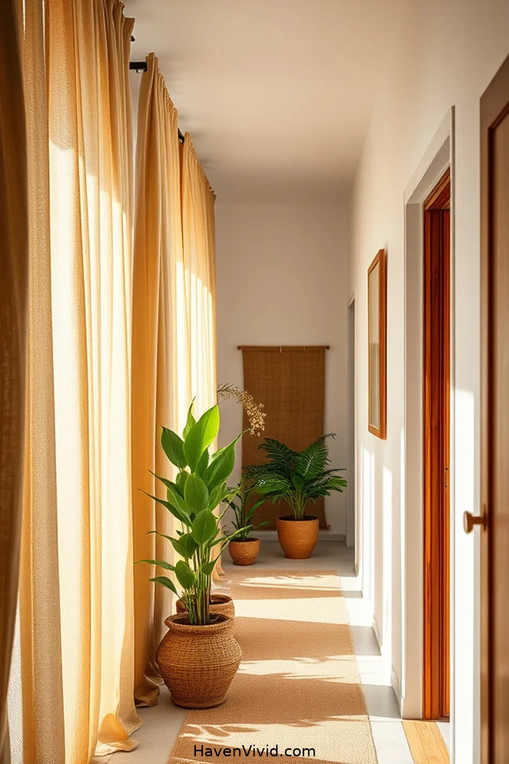 Add Natural Fiber Curtains or Blinds for 15 Ways for Eco-Friendly Living in Your Hallway Using Natural Fibers